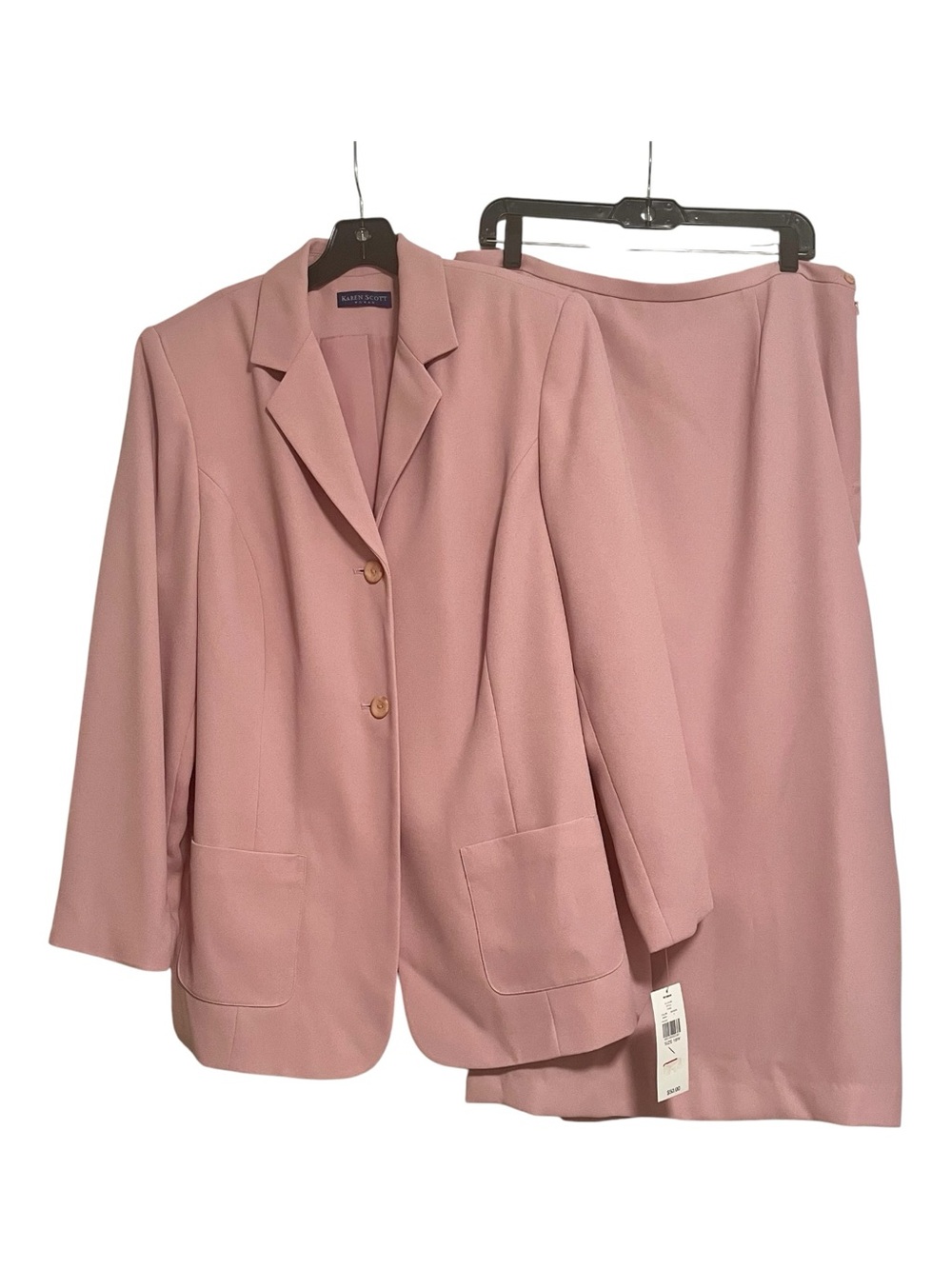 Blush Pink Women's Blazer and Skirt Set
